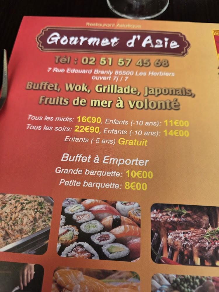 Gourmet D’Asie, Restaurant Asiatique Les Herbiers - Menu Image 1